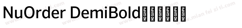 NuOrder DemiBold字体转换